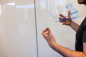 The Ally Co. brand photo containing facilitation,presenting,whiteboard